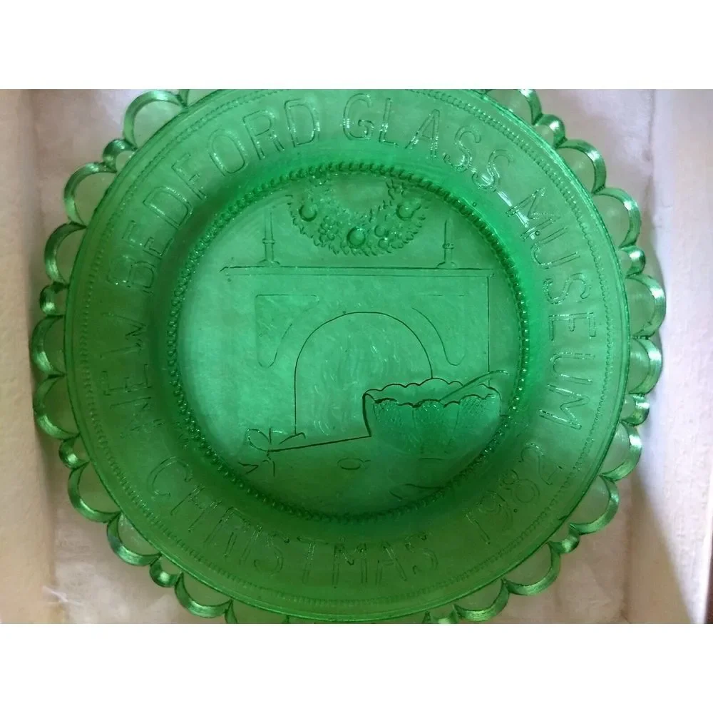 Pairpoint CHRISTMAS RODMAN PARLOR FIREPLACE 1982 New Bedford‎ Museum Cup Plate